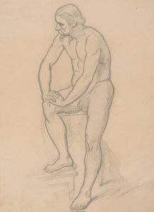 Study of the king figure for the painting ‘Death of Barbara Radziwiłł’