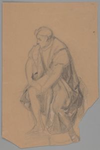 Study of the king figure for the painting ‘Death of Barbara Radziwiłł’