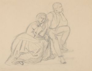Study of the Prince and a Kneeling Lady for the Painting ‘The Upbringing of Sigismund Augustus’