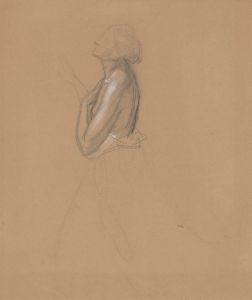 Study of the queen figure for the painting ‘Queen Jadwiga’s Oath’
