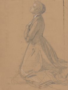 Study of the queen figure for the painting ‘Queen Jadwiga’s Oath’