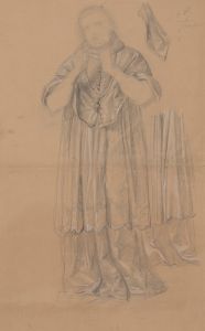 Study of the robe of Bishop Piotr Wysz for the painting ‘Queen Jadwiga’s Oath’