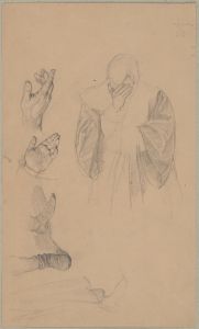 Study to an unidentified figural composition