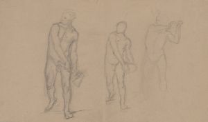 Three sketches of male nudes for the painting ‘Martyrdom of St. Matthias’