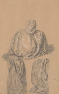 Three studies of dress drapery for the painting ‘The Upbringing of Sigismund Augustus’