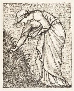 Lady Picking Flowers