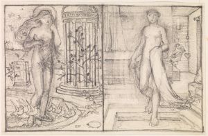 Cupid and Psyche – Two Studies of Venus on the Margin of the Sea and Psyche at the Bath
