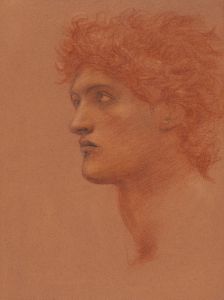 Study of a male head in profile, for Perseus in The Call of Perseus