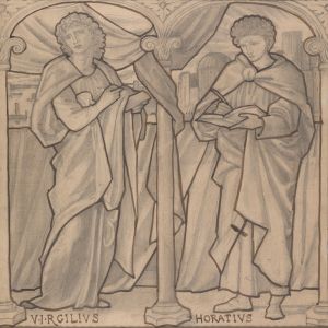 Preparatory Design for a Stained Glass Window, Virgil and Horace