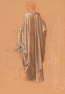 Study for a draped female figure for ‘The Sleep of Arthur in Avalon’
