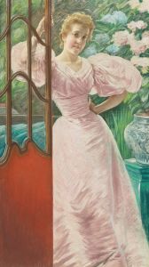 Portrait Of A Young Woman In A Conservatory