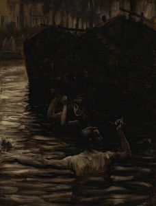 Renée and Reverchon Swimming in the Seine