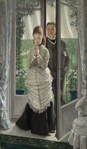 Two Figures at a Door