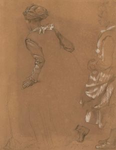 A study of two girls in North European 16th Century dress