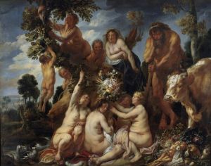 Achelous Defeated by Hercules. The Origin of the Cornucopia.