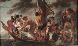 The Tribute Money. Peter Finding the Silver Coin in the Mouth of the Fish. Also called ‘The Ferry Boat to Antwerp’