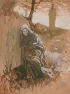 Figure in woods