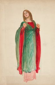 Medieval lady, sketch for an unidentified Shakespeare play
