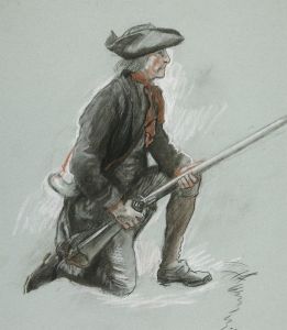 Study for a figure in ‘Valley Forge’ mural at the state capitol building in Harrisburg, Pennsylvania