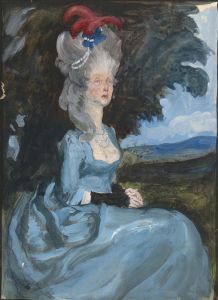 Study for Aunt Pedigree, from Oliver Goldsmith’s She Stoops to Conquer