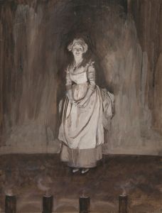 Study for Epilogue, illustration for Oliver Goldsmith’s She Stoops to Conquer