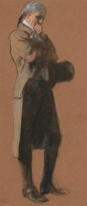Study for figure of Dr. Benjamin Rush, in ‘Apotheosis of Pennsylvania’ mural at the state capitol building in Harrisburg, Pennsylvania