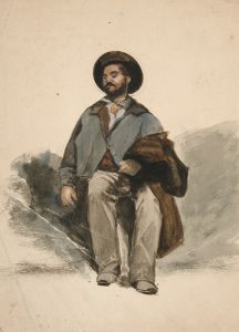 Study of a seated man