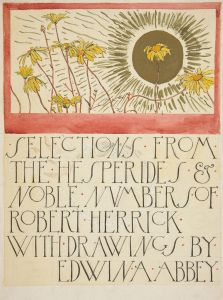Sketch for an illustration for Selections from the Poetry of Robert Herrick