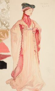 The Queen , costume sketch for Henry Irving’s 1898 Planned Production of Richard II