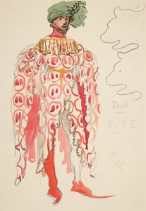 Bagot, costume sketch for Henry Irving’s Planned Production of King Richard II