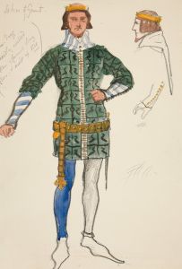 John of Gaunt, costume sketch for Henry Irving’s Planned Production of King Richard II