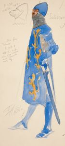 Salisbury , costume sketch for Henry Irving’s 1898 Planned Production of Richard II