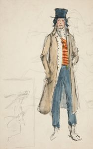 Sketch of a man – costume study for La Tosca