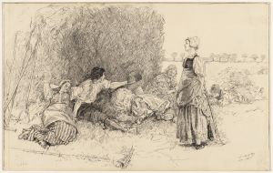 ‘The Harvesters’ illustration to’The Leather Bottèl’