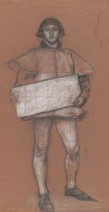Figure study, man in medieval costume.