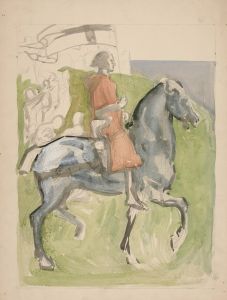 Galahad Departs, study for The Quest of the Holy Grail