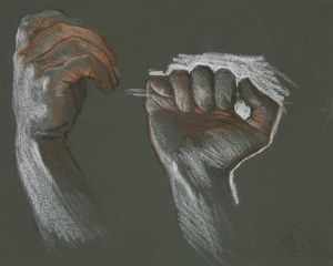 Sketch of two hands