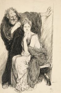 Cressida and her uncle, from Troilus and Cressida