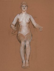 Early study for figure of Genius of State, in ‘Apotheosis of Pennsylvania,’ mural at the state capitol building in Harrisburg, Pennsylvania