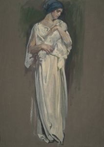 Early study for ‘The Infancy of Galahad,’ in the ‘Quest for the Holy Grail’ cycle at the Boston Public Library