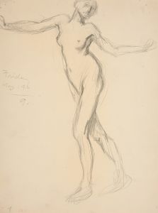 Figure study for ‘The Hours’- ; sketch for mural for the state capitol building in Harrisburg, Pennsylvania, 1902-1911