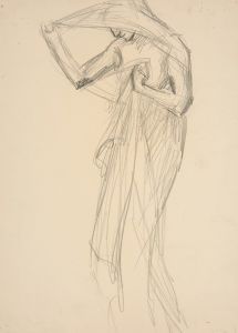 Figure study for ‘The Hours’; sketch for mural for the state capitol building in Harrisburg, Pennsylvania, 1902-1911