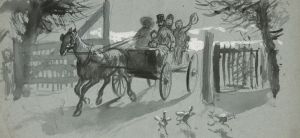 Group of people in an open cart