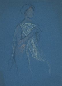 Sketch of a woman – costume study for a play III