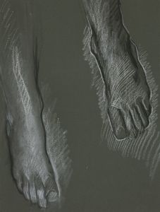 Sketch of two feet