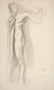 Sttudy of figure of 6 pm, for The Hours mural at the State Capitol building in Harrisburg, Pennsylvania