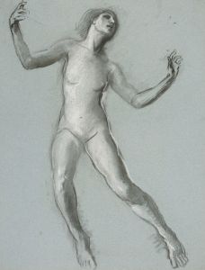 Study for figure of 12 noon in ‘The Hours,’ mural at the state capitol building in Harrisburg, Pennsylvania