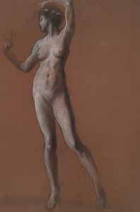 Study for figure of 3 pm for ‘The Hours’ ceiling at the state capitol building in Harrisburg, Pennsylvania