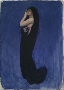 Study for figure of 4 am in ‘The Hours’ celing at the state capitol building in Harrisburg, Pennsylvania