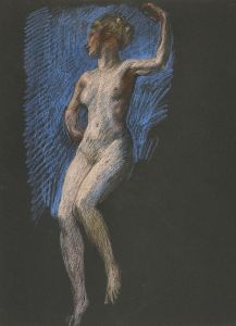 Study for figure of 4 pm in ‘The Hours’ mural at the state capitol building in Harrisburg, Pennsylvania